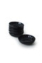 Hermia Set de 6 Cuencos para Aperitivos de Gres Cerámico Negro, 190 cc